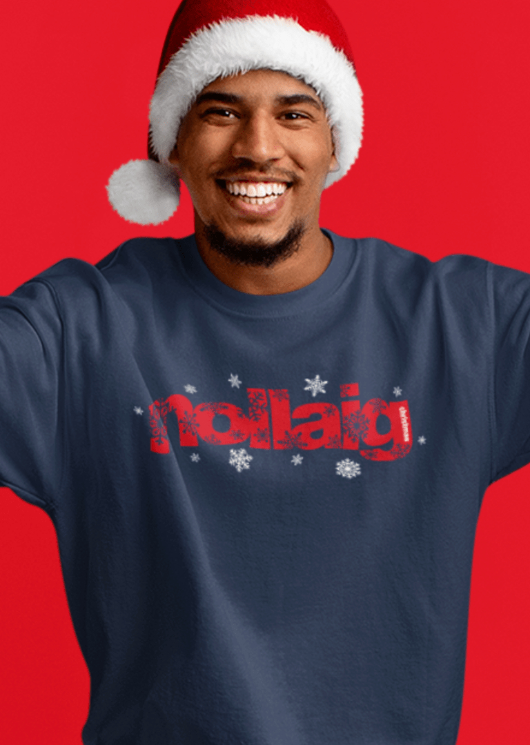 fukil nollaig snowflakes sweatshirt