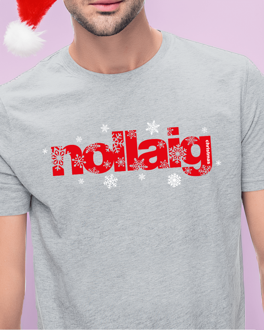 fukil nollaig snowflakes t-shirt