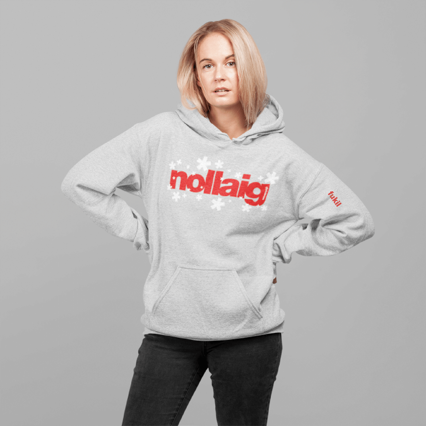 fukil nollaig snowy hoodie