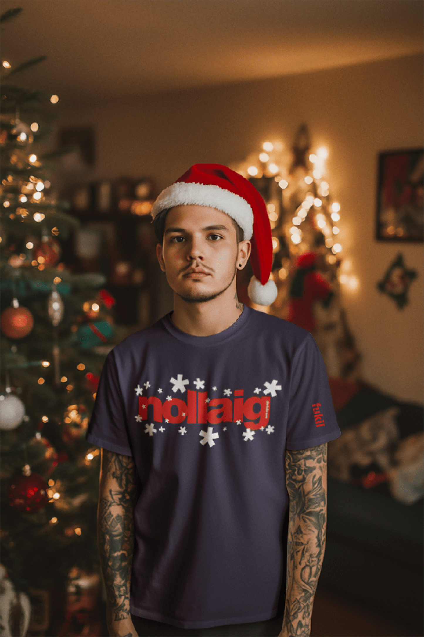 fukil nollaig snowy t-shirt