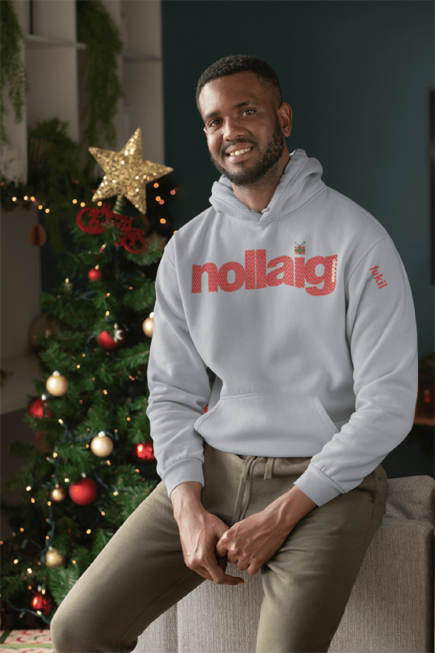 fukil nollaig present hoodie