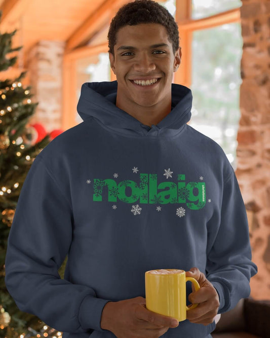 fukil nollaig snowflakes hoodie