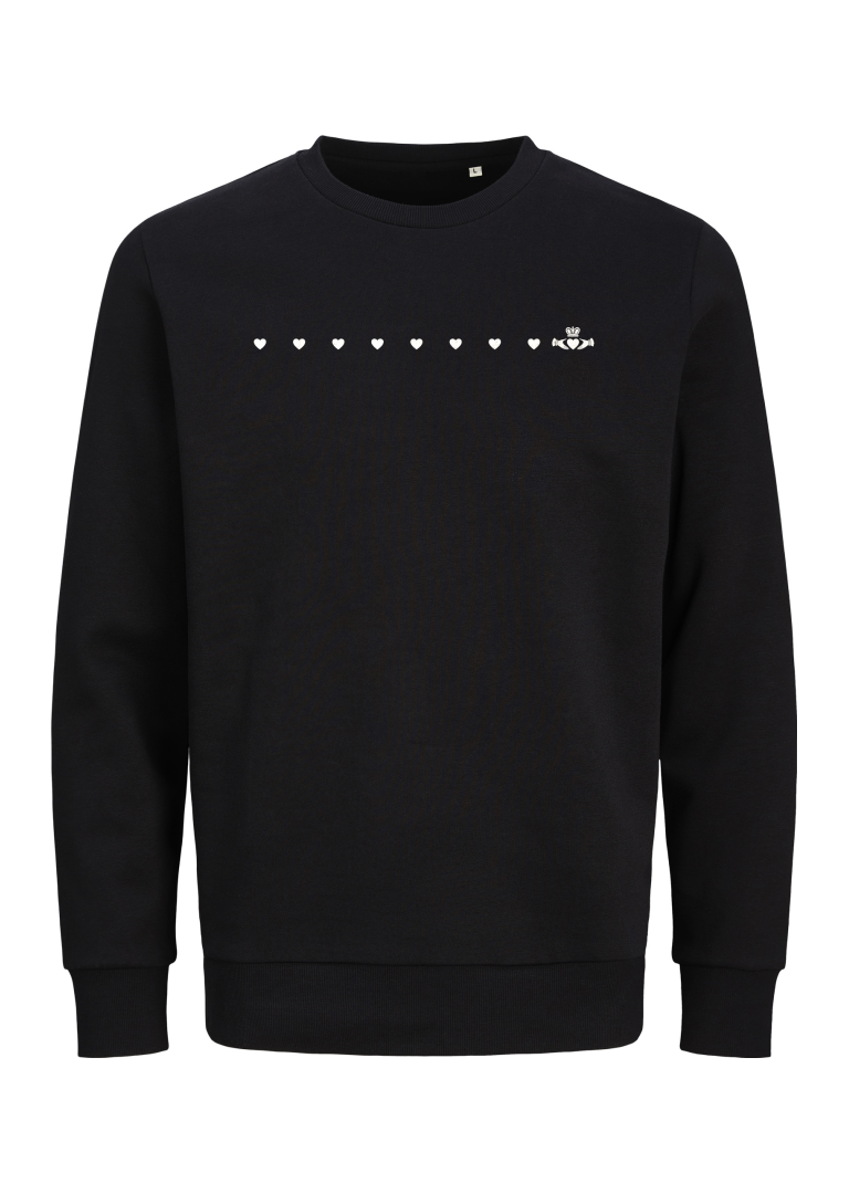 GANZEE dotted line claddagh sweatshirt
