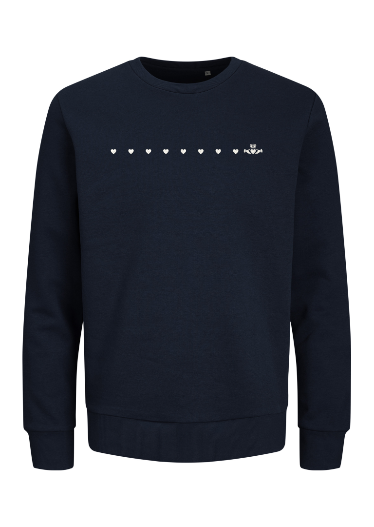 GANZEE dotted line claddagh sweatshirt