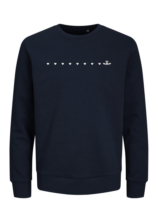 GANZEE dotted line claddagh sweatshirt