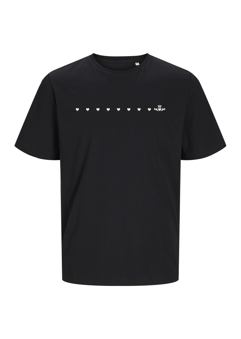 GANZEE dotted line claddagh t-shirt