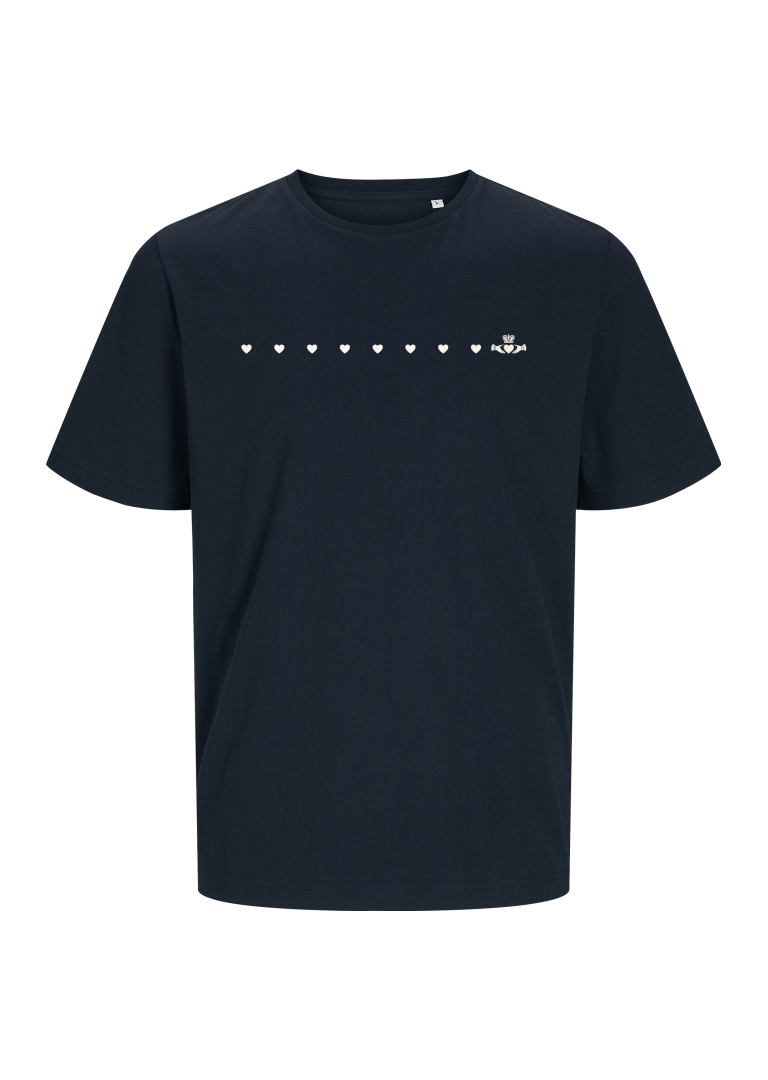 GANZEE dotted line claddagh t-shirt