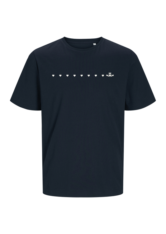GANZEE dotted line claddagh t-shirt