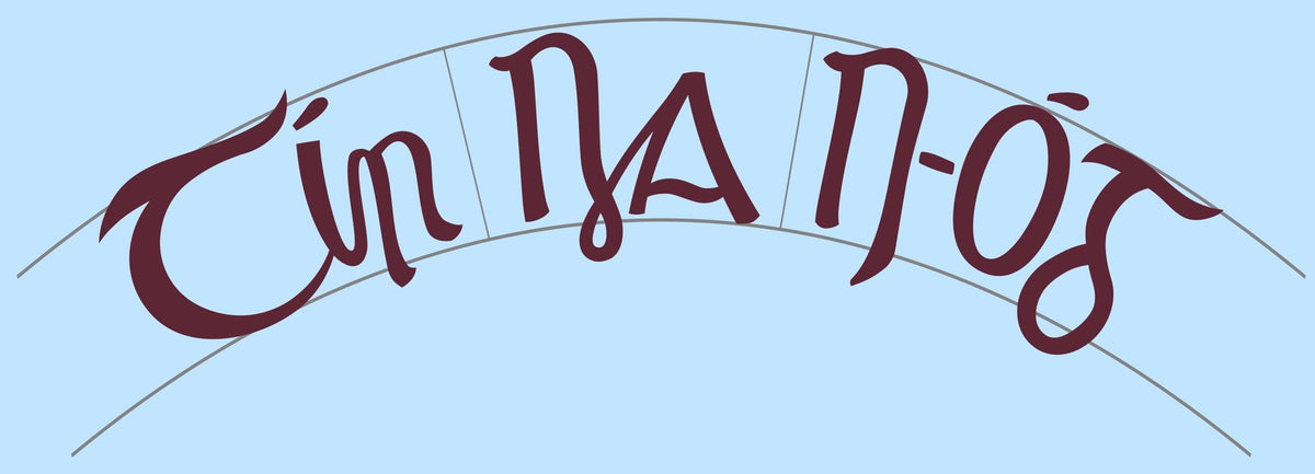 A handmade recreation of Irish Insular calligraphy