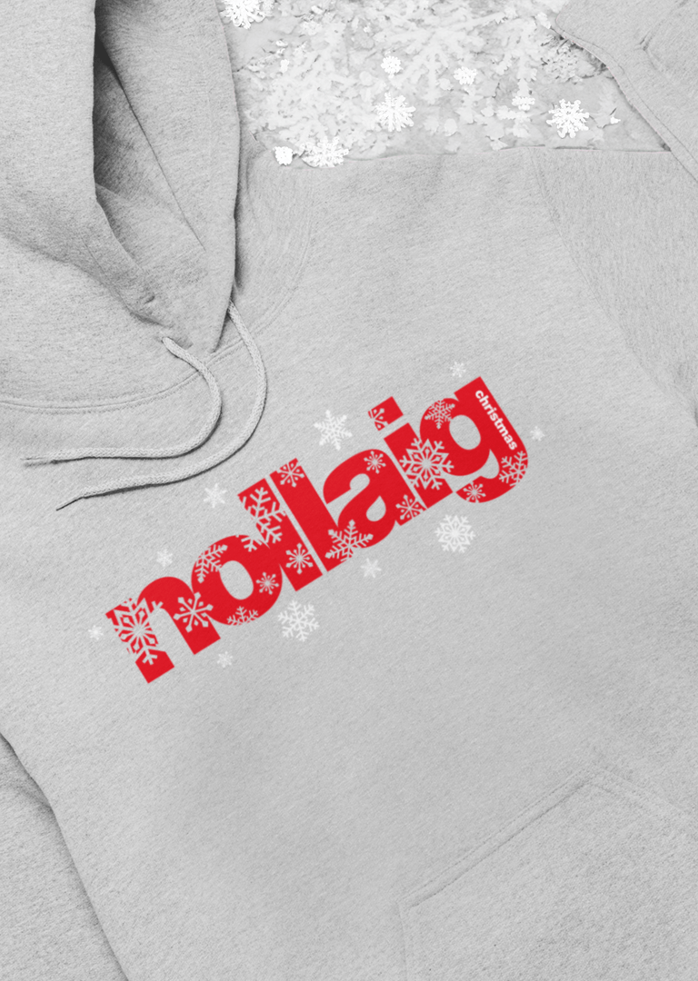 fukil nollaig snowflakes hoodie