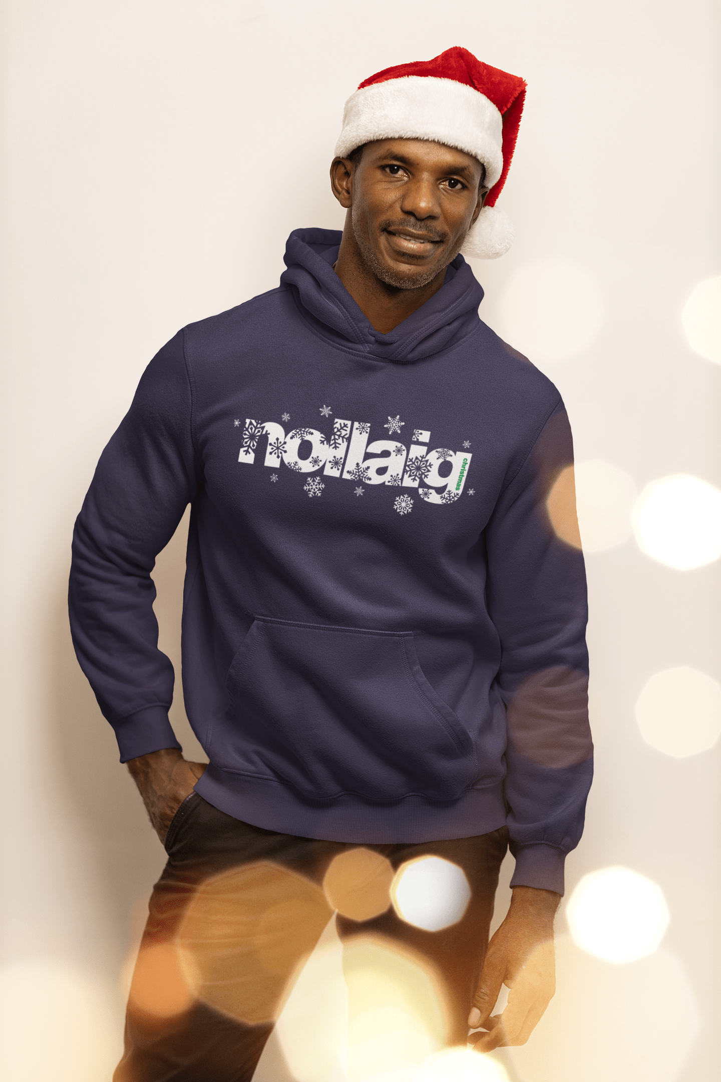 fukil nollaig snowflakes hoodie