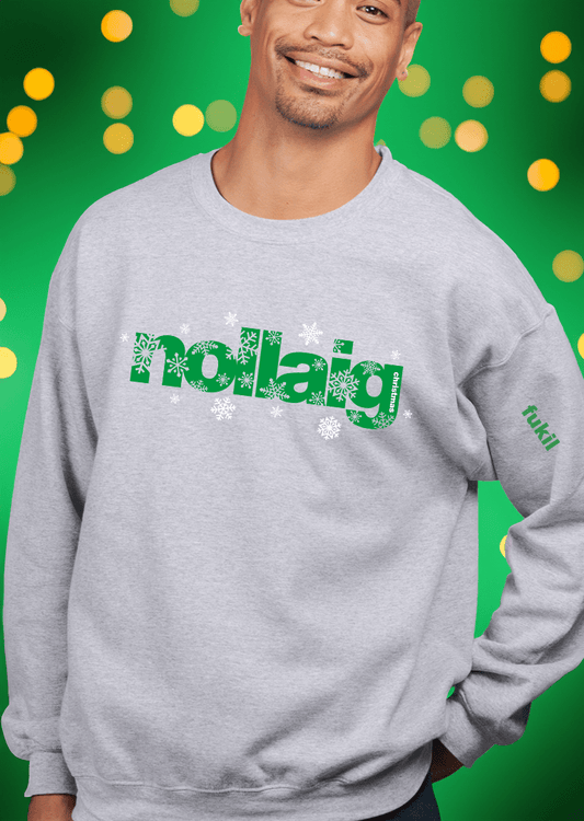 fukil nollaig snowflakes sweatshirt